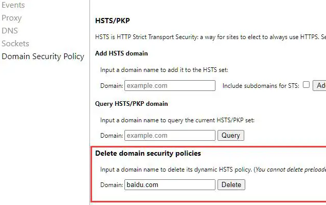 谷歌浏览器怎么清除hsts