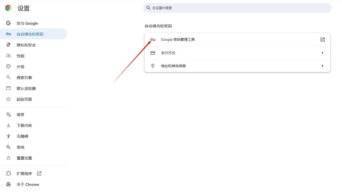 Chrome浏览器如何查看已保存的密码和帐户信息3