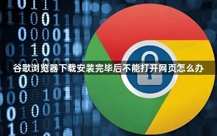 谷歌浏览器下载安装完毕后不能打开网页怎么办1