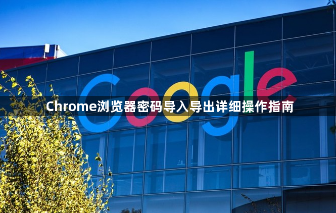 Chrome浏览器密码导入导出详细操作指南1
