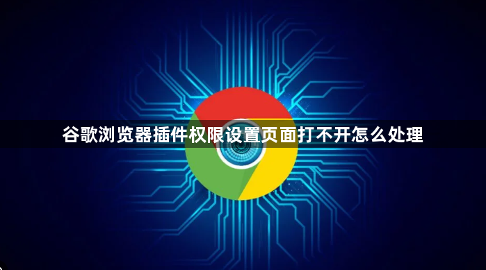 谷歌浏览器插件权限设置页面打不开怎么处理1