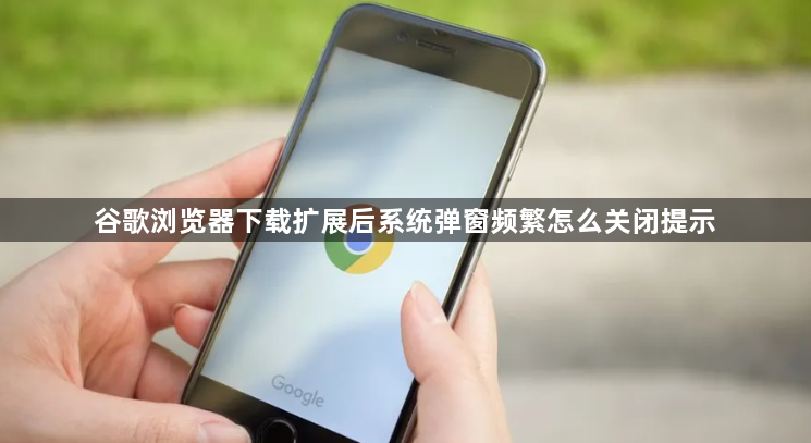 谷歌浏览器下载扩展后系统弹窗频繁怎么关闭提示1