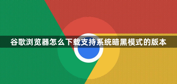 谷歌浏览器怎么下载支持系统暗黑模式的版本1