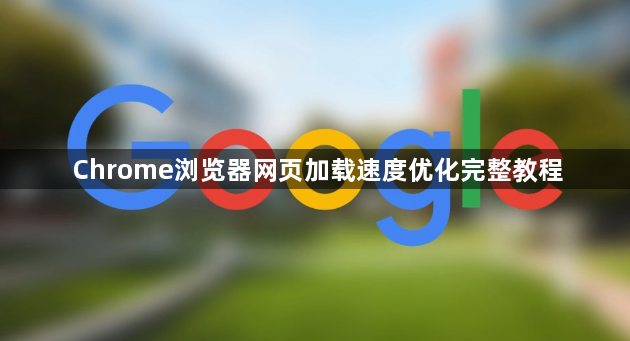 Chrome浏览器网页加载速度优化完整教程1