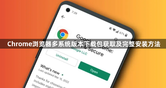 Chrome浏览器多系统版本下载包获取及完整安装方法1