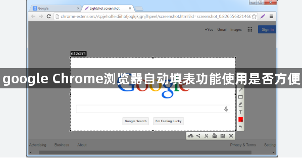 google Chrome浏览器自动填表功能使用是否方便1
