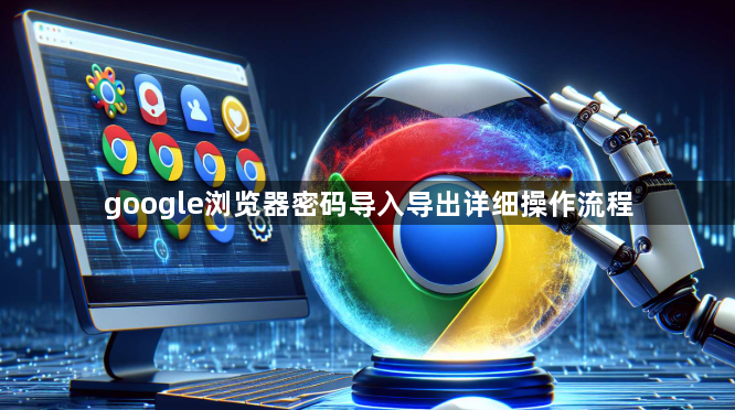 google浏览器密码导入导出详细操作流程1
