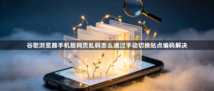 谷歌浏览器手机版网页乱码怎么通过手动切换站点编码解决1