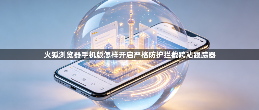 火狐浏览器手机版怎样开启严格防护拦截跨站跟踪器1