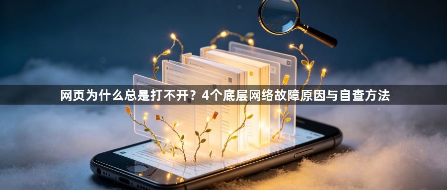 网页为什么总是打不开?4个底层网络故障原因与自查方法1