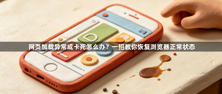 网页加载异常或卡死怎么办?一招教你恢复浏览器正常状态1