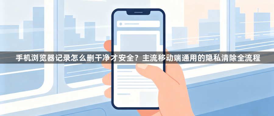 手机浏览器记录怎么删干净才安全?主流移动端通用的隐私清除全流程1