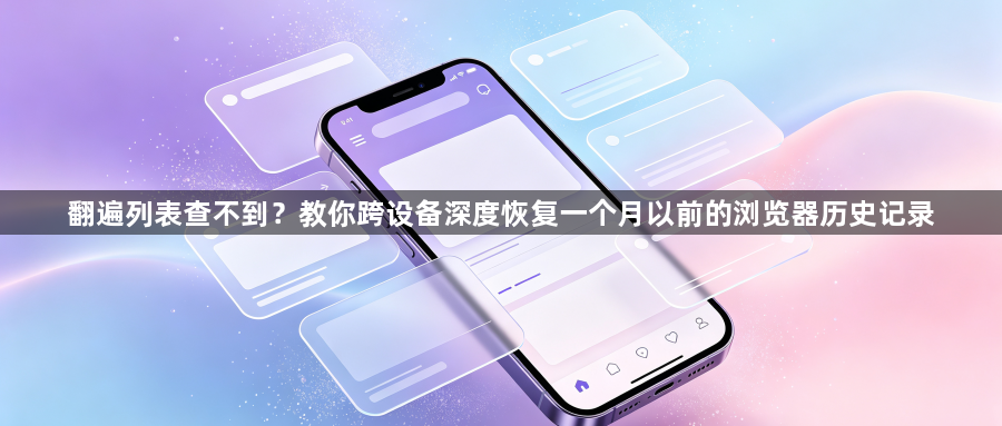 翻遍列表查不到?教你跨设备深度恢复一个月以前的浏览器历史记录1