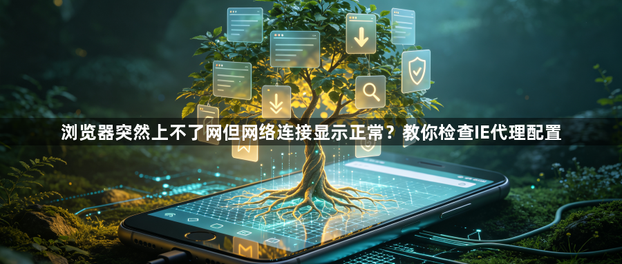 浏览器突然上不了网但网络连接显示正常？教你检查IE代理配置1