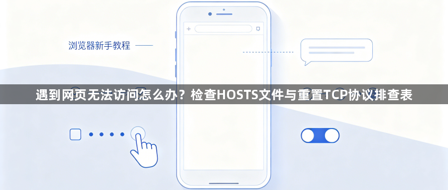 遇到网页无法访问怎么办?检查HOSTS文件与重置TCP协议排查表1