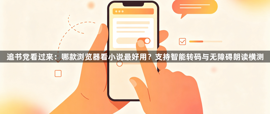 追书党看过来:哪款浏览器看小说最好用?支持智能转码与无障碍朗读横测1