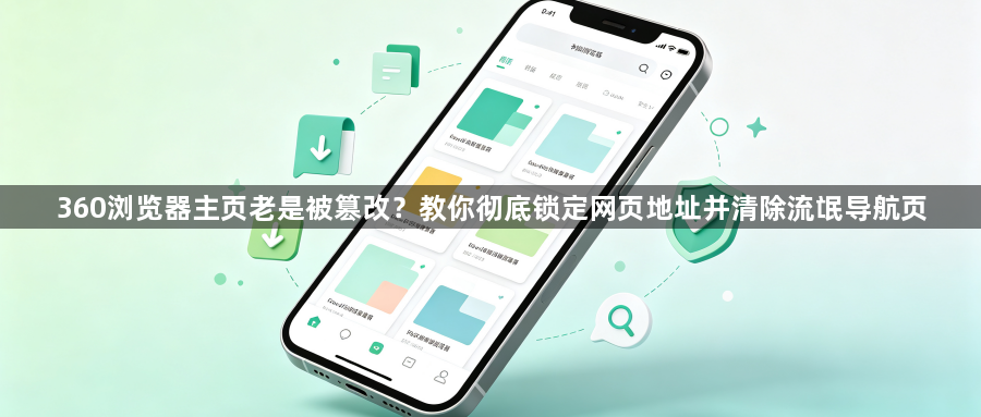 360浏览器主页老是被篡改?教你彻底锁定网页地址并清除流氓导航页1