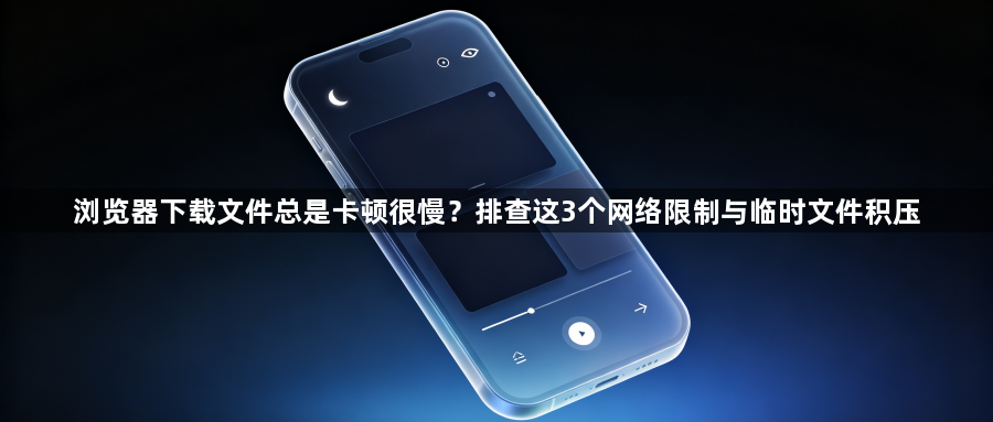 浏览器下载文件总是卡顿很慢?排查这3个网络限制与临时文件积压1